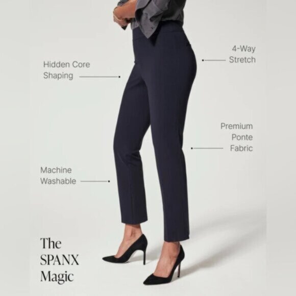 Spanx SPANXsmooth PerfectFit Ponte Slim Straight Pant Black - Picture 11 of 11